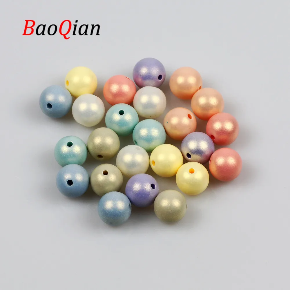 Круглые акриловые бусины-разделители 6-16 мм карамельных цветов можно