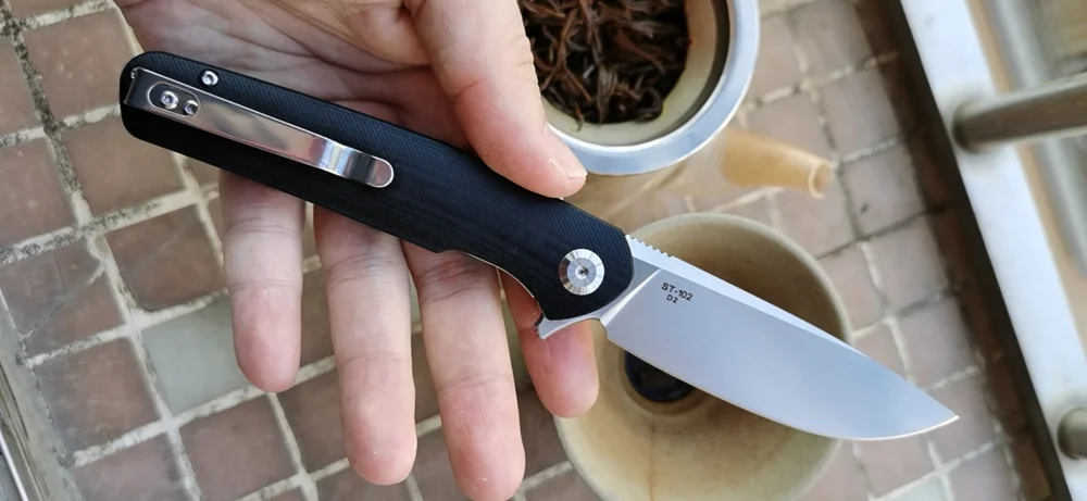 

Real D2 Steel ball bearing flipper Sitivien ST-102 Folding G10 Camping Hunting Kitchen Pocket Survival Outdoor EDC Tool Knife