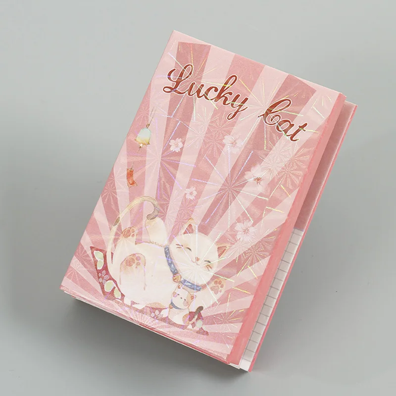 

Cartoon Animal Folded Sticky Note Lucky Cat Penguin Dinosaur Panda Unicorn Memo Pads