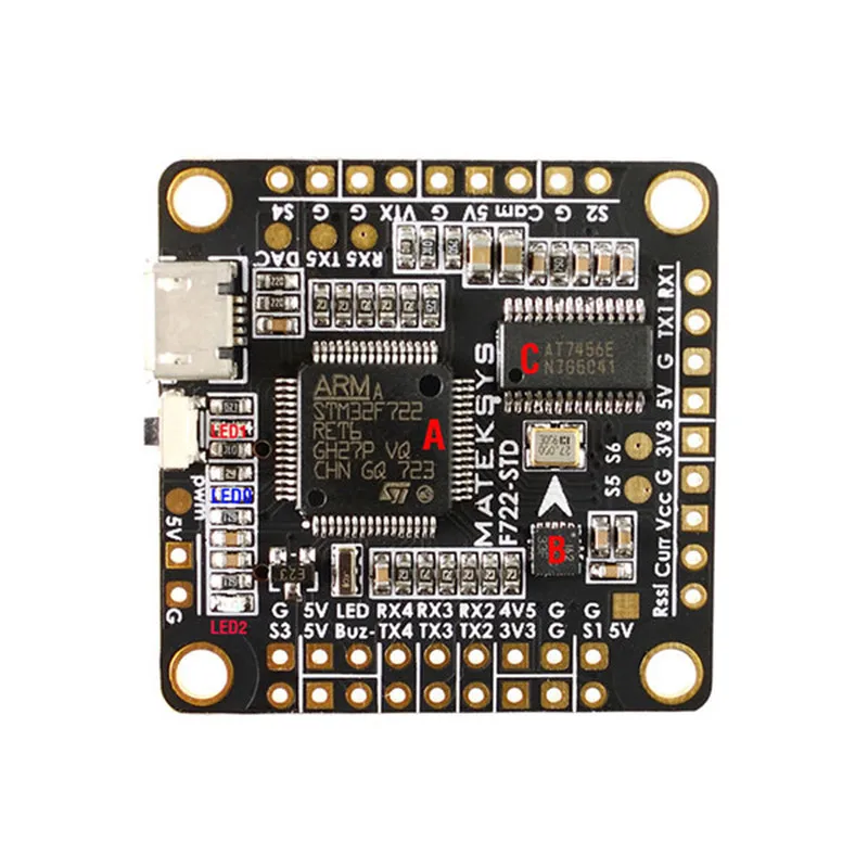 Matek Systems F722-STD F722 STM32F722 F7 игровые джойстики со встроенным серверный компьютером с экранным меню BMP280 барометр Blackbox для дрона с дистанционным управлением с видом от первого лица