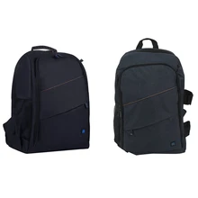 Hot-2X PULUZ Waterproof Scratch-Proof Dual Shoulders Backpack Camera Bag Digital DSLR Photo Video Bag(Black&Gray)