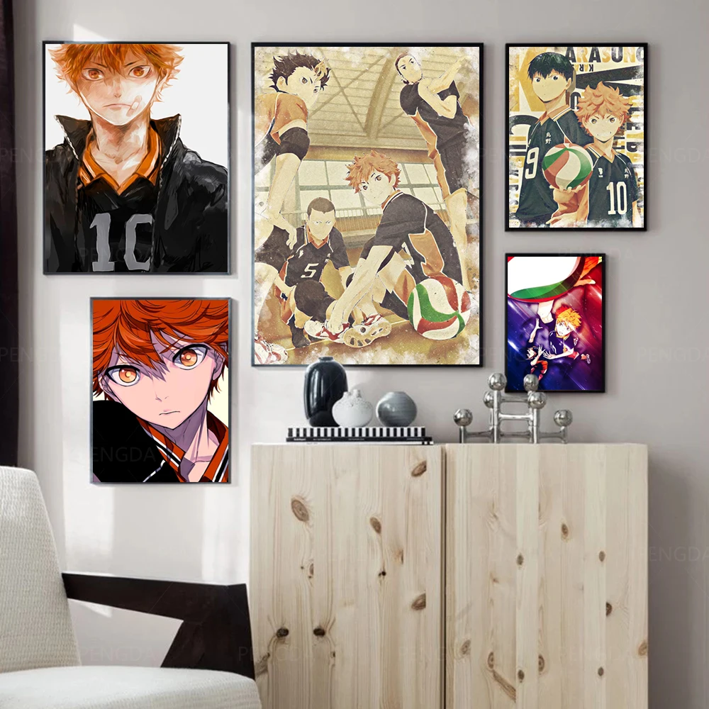 

Wall Art Modular Canvas Home Haikyuu Anime Fight Man Cool Cartoon Decor Pictures Printed Paintings Living Room Artwork No Framed