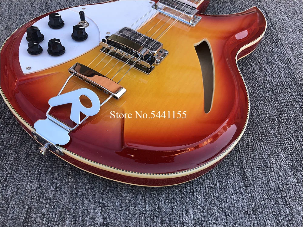 2019 Высококачественная 12-струнная левая электрическая гитара Ricken 381 с R-хвостом