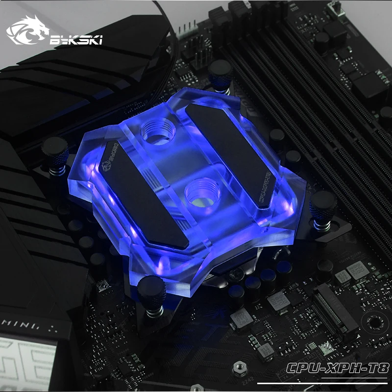 Водяной блок для процессора Bykski INTEL LGA 1150 1151 1155 1156 1200 2011 X99/Радиатор кулера с