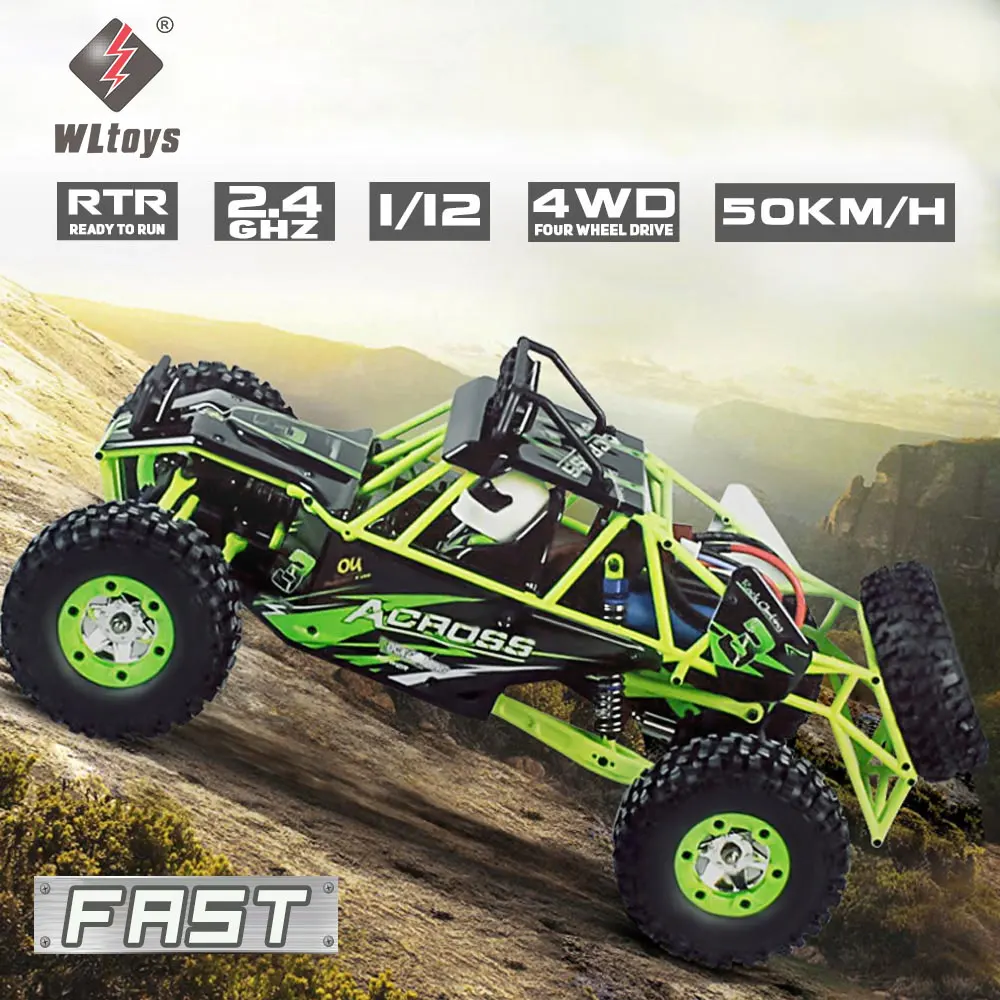WLtoys 12428 1/12 RC Автомобиль 2,4G 4WD 50 км/ч высокоскоростные автомобили Monster Truck Радиоуправляемый Багги внедорожный Радиоуправляемый автомобиль электрические игрушки