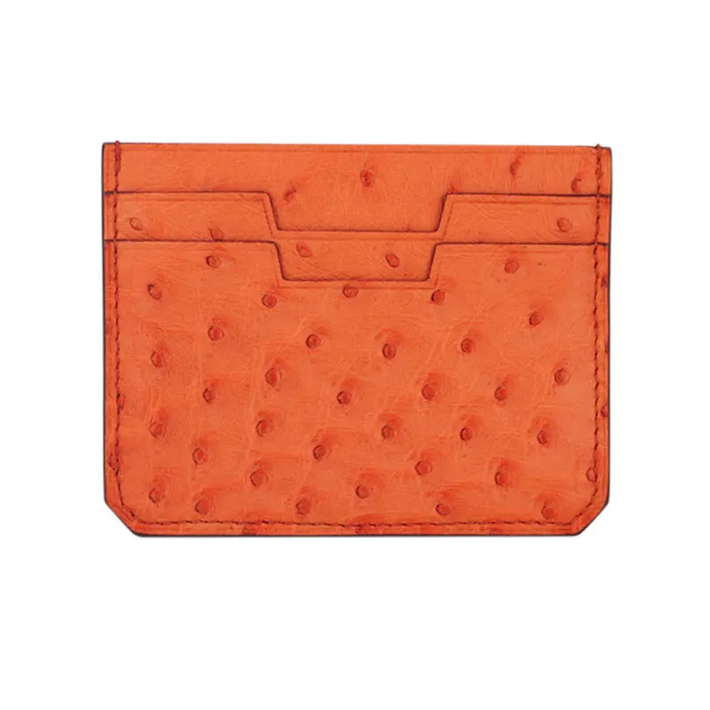 Чехол унисекс из натуральной кожи страуса для женщин и мужчин кредитница с