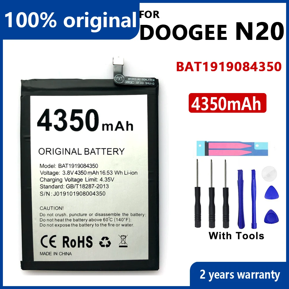 

100% Original BAT1919084350 Battery 4350mAh for DOOGEE N20 N20Pro N20 Pro Mobile Phone Bateria with free tools