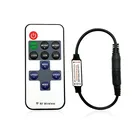 RF11 ключ Мини светодиодный Управление; Монохромный светильник полосы Беспроводной РЧ пульт дистанционного управления Управление диммер постоянного тока Женский 5-24 В ШИМ контроллер Управление Технология