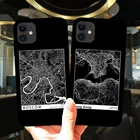 Чехол для телефона с картой путешествий по Московскому городу для iPhone 12 Mini 11 Pro XS Max 6S 8 7 Plus X XR 5S SE 2020, мягкий силиконовый черный чехол