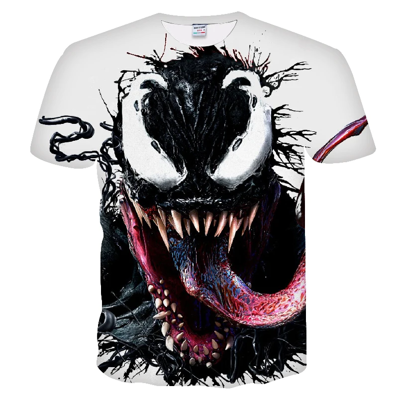 Новая мода аниме Venom Deisgn T Shrit мужские и женские футболки с принтом супергероя для