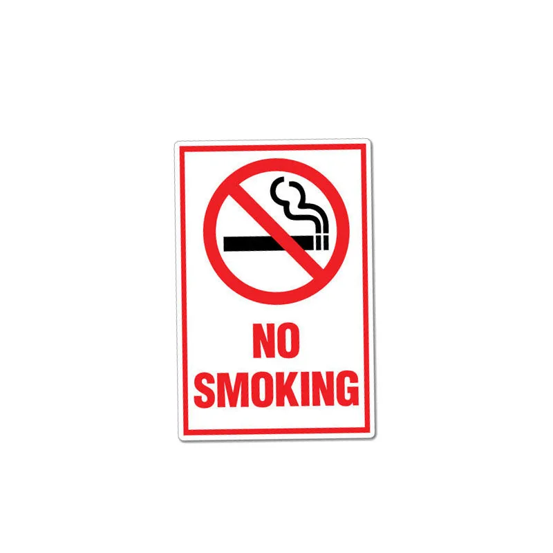 

8.2CMX12.7CM Creative Funny Warning Car Sticker No Smoking Decal PVC