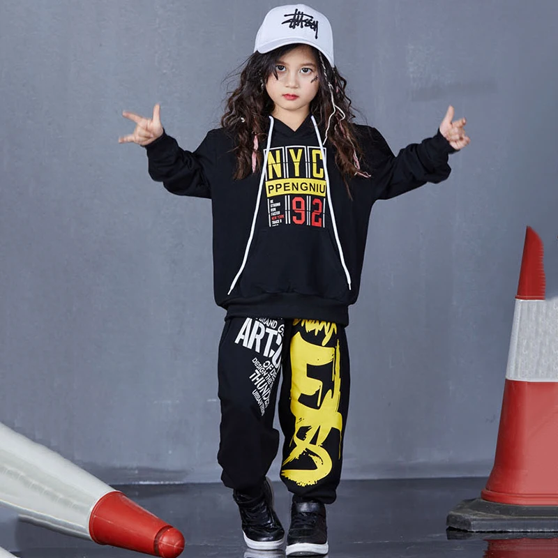 Костюмы в стиле хип-хоп детская одежда для выступлений джаз Уличная Одежда