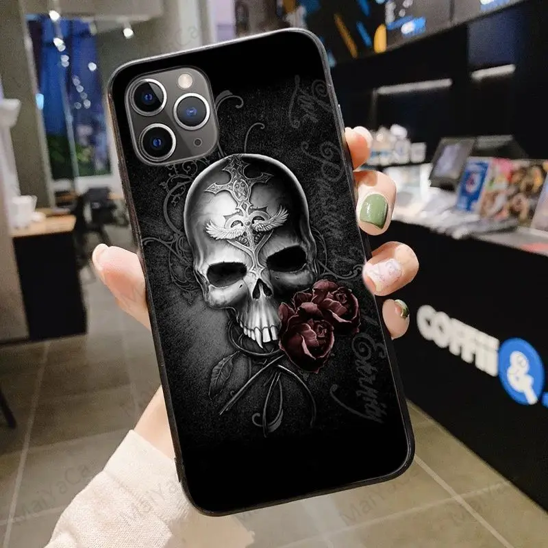 MaiYaCa Grim Reaper Череп Скелет Роскошный Гибридный чехол для телефона для iPhone 6S 6plus 7plus 8 8Plus X XS MAX XR 5 5S 11pro max чехол