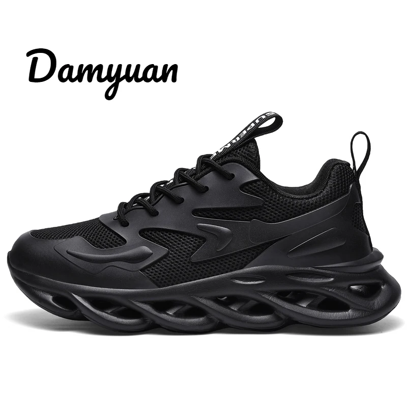 Черный Damyuan/ г. Новые Модные Классические 46 мужские удобные нескользящие Повседневные Легкие Беговые Спортивные кроссовки размер 48 - Цвет: Черный