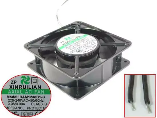 Xinruilian RAM1238B1-C AC 220V 0.08A 120x120x38 мм 2-проводной охлаждающий вентилятор для сервера