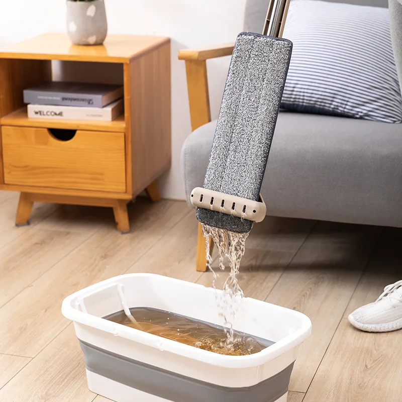 Телескопическая напольная плоская Швабра волокнистая ткань для домашнего