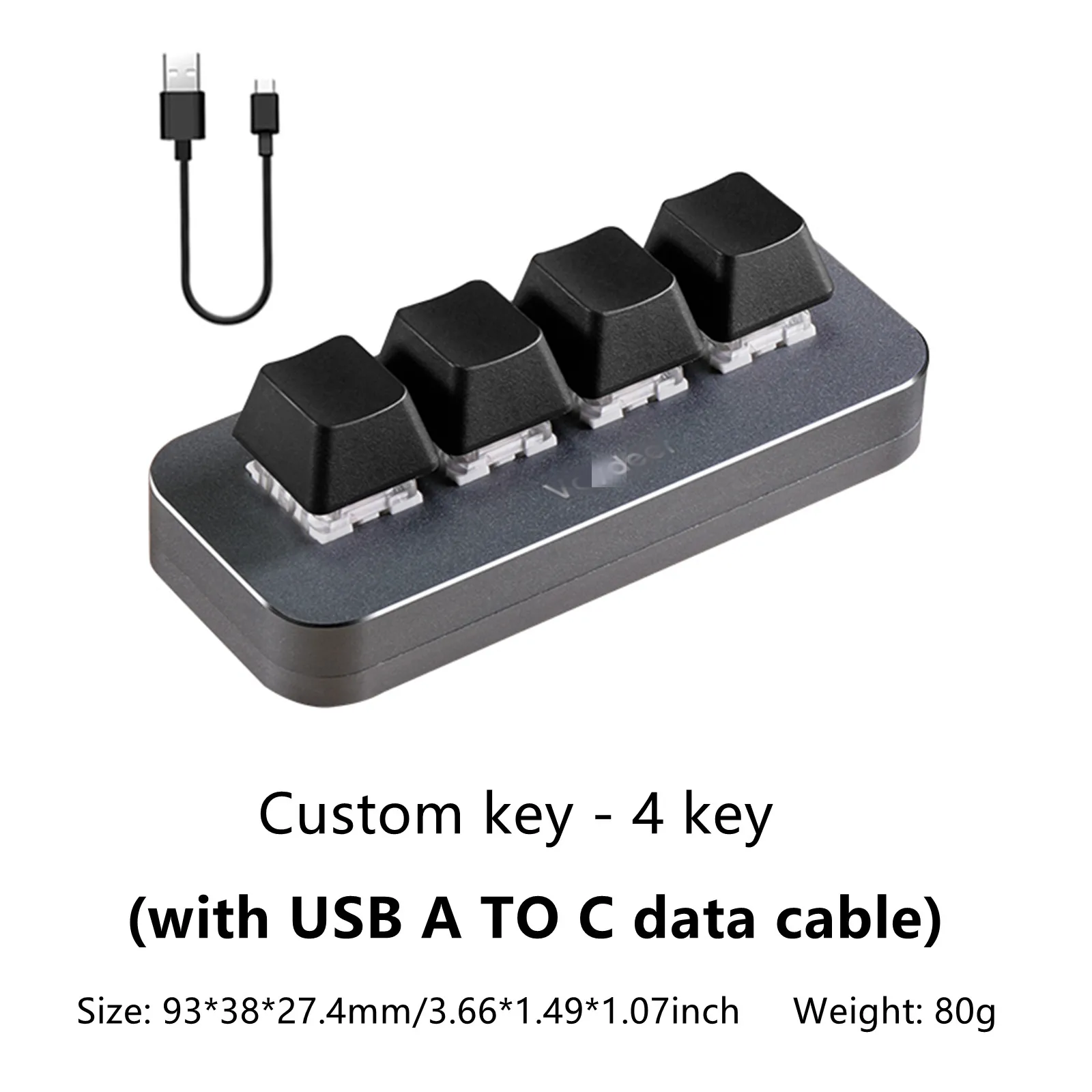 Механическая пользовательская мини-клавиатура с 1/4/9 клавишами для графического