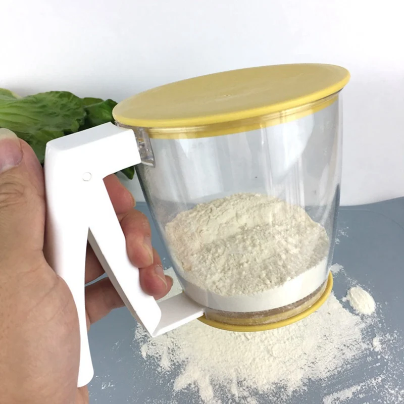 

A New Manual Flour Sieve Fine Mesh Filter Icing Sugar Powder Strainer Hand-held Baking Tools Kitchen Gadget Pastry Tool