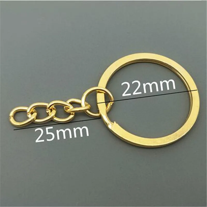 

10pcs/lot Key Chain Key Ring Bronze Rhodium Gold Color 28mm Long Round Split DIY Keyrings Keychain Jewelry Making Accessories