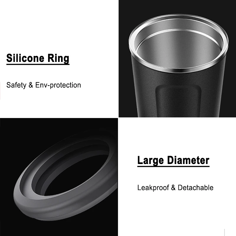 Креативная кружка для кофе BAISPO с крышкой термоскладная бутылка воды чашка из