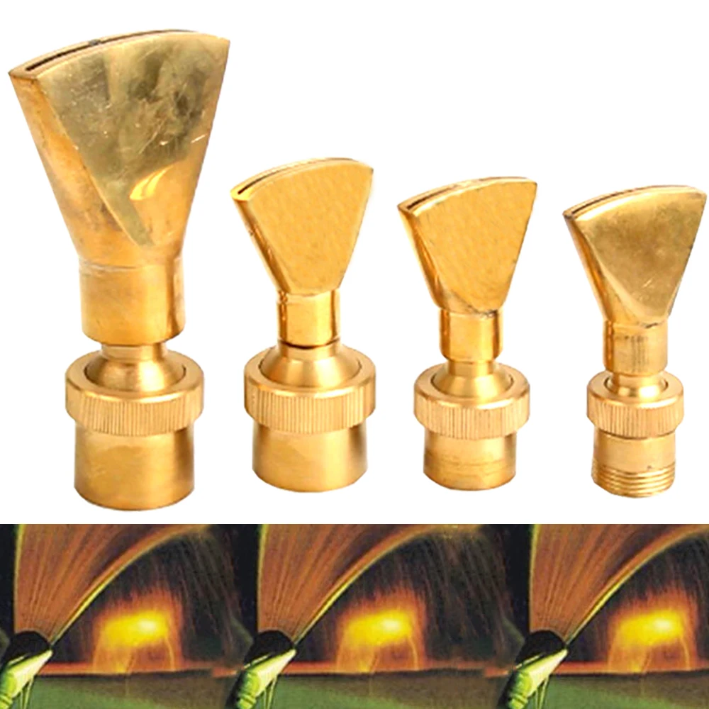 Adjustable Brass Fan-shaped Fountain Nozzle 1/2'' 3/4'' 1'' 1.5'' 2'' Threaded Interface Indoor And Outdoor Landscape Sprinkler