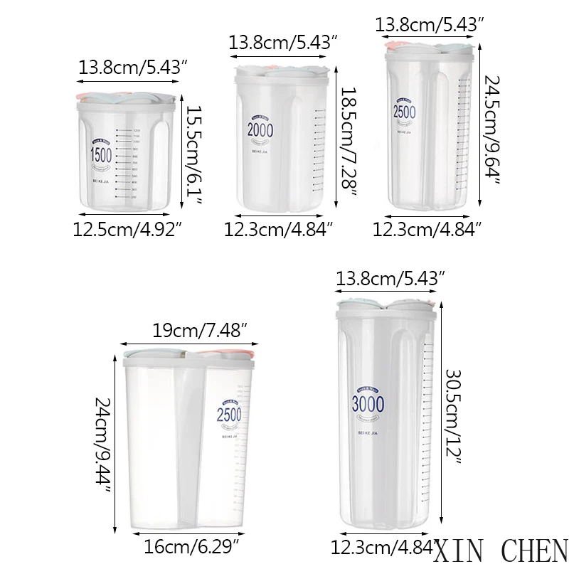 

Kitchen Storage Box Food Storage Box Kitchen Supplies Grain Storage Tank Moisture-Proof Sealed Cans Transparent Organizers