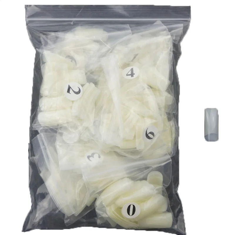 500 шт./пакет искусственный кончик ногтя натуральный цвет полное покрытие