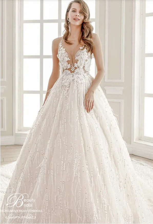 2020 Wedding Dresses свадебный100% Real Photos Luxury Chaple Train Lace Appliqes Off the Shoulder Dress Vestido XF18076 | Свадьбы и