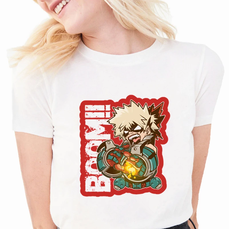 

My Hero Academia Boku No Hero Academia Graphic Tshirt 90s Top Tees Female T Shirt Women Cartoon Harajuku T-shirt
