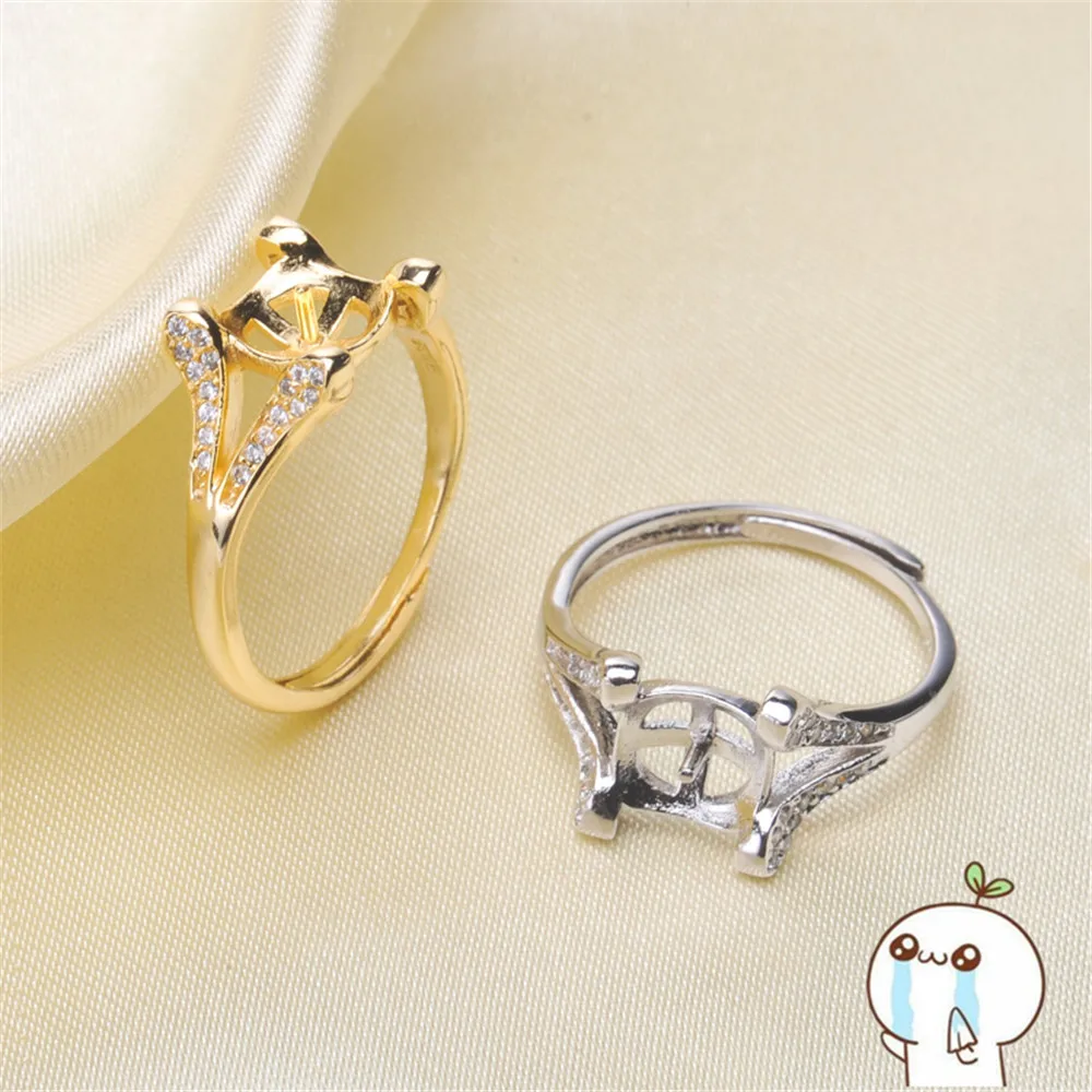 925 пробы Серебряное перламутровое кольцо на палец регулируемое с изменяемым