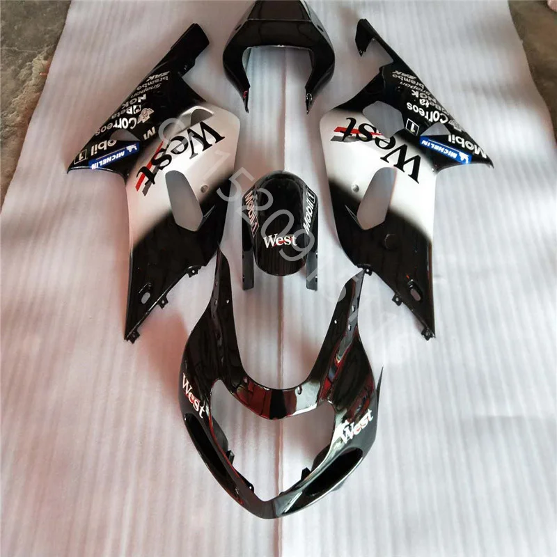 

ABS fairing kits for SUZUKI GSXR750 2001 2002 2003 GSXR750 01 02 03 GSXR750 2001- 2002- 2003 black WHITE west body fairings