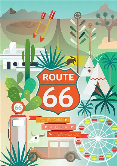 

Metal Tin Sign route 66 Pub Home Vintage Retro Poster Cafe ART