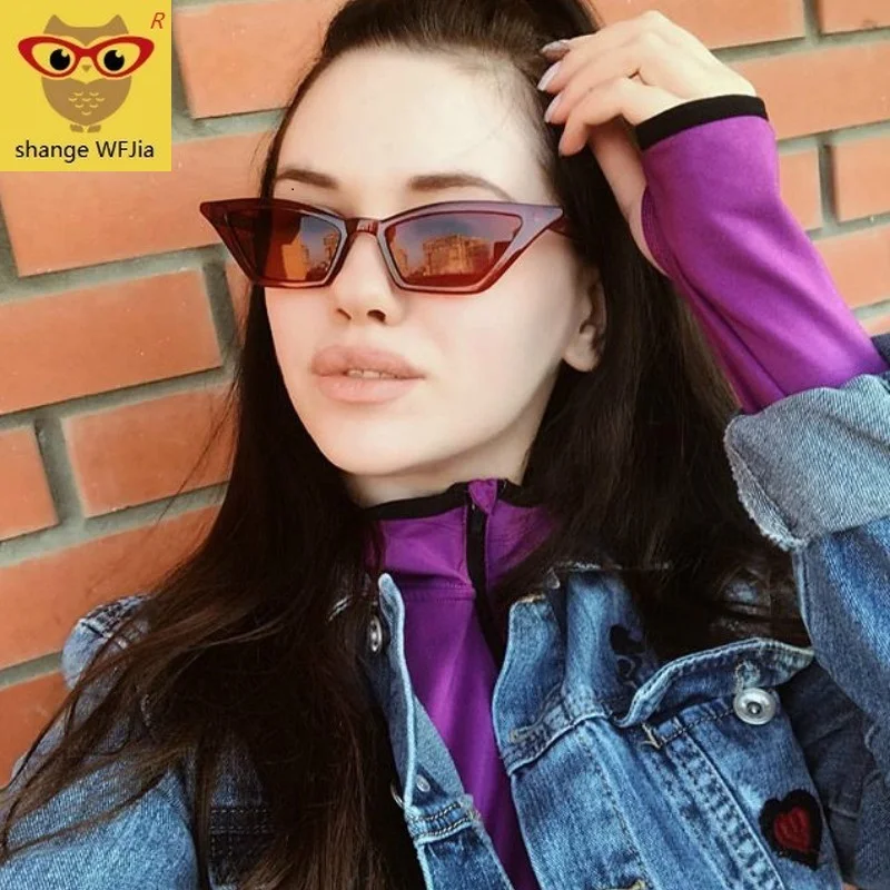 Маленькие солнцезащитные очки для женщин 2021 Модные кошачий глаз брендовые