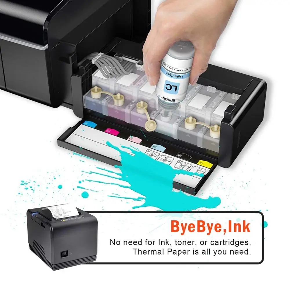 Термопринтер 80 мм для печати чеков POS-принтер Sup-порт Bluetooth USB Ethernet-порт кухни