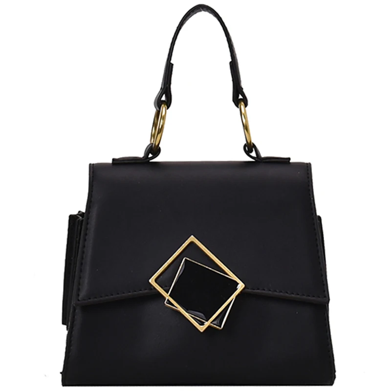 

Elegant Female Square Tote bag 2019 Retro Fashion New High Quality Leather Women's Designer Handbag Lock Shoulder Messenger Bag