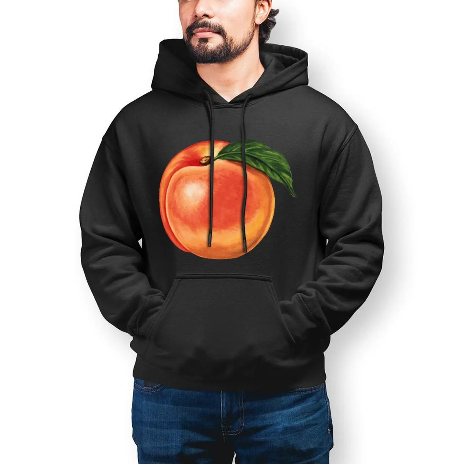 

Peach Hoodies Autumn Cotton Hoodie Fashion Streetwear Long Sleeve Pullover Hoodie Mens Big