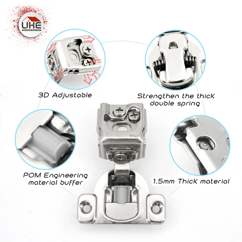 DTC бренд 1/2 Американский гидравлический буферный шарнир шкафных петель Буфер