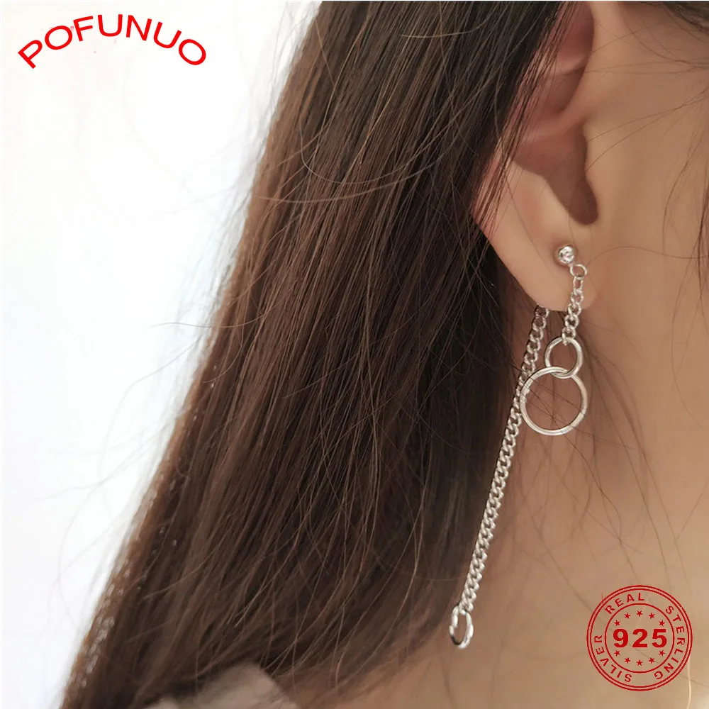 POFUNUO серьги-гвоздики из стерлингового серебра 925 пробы | Украшения и аксессуары