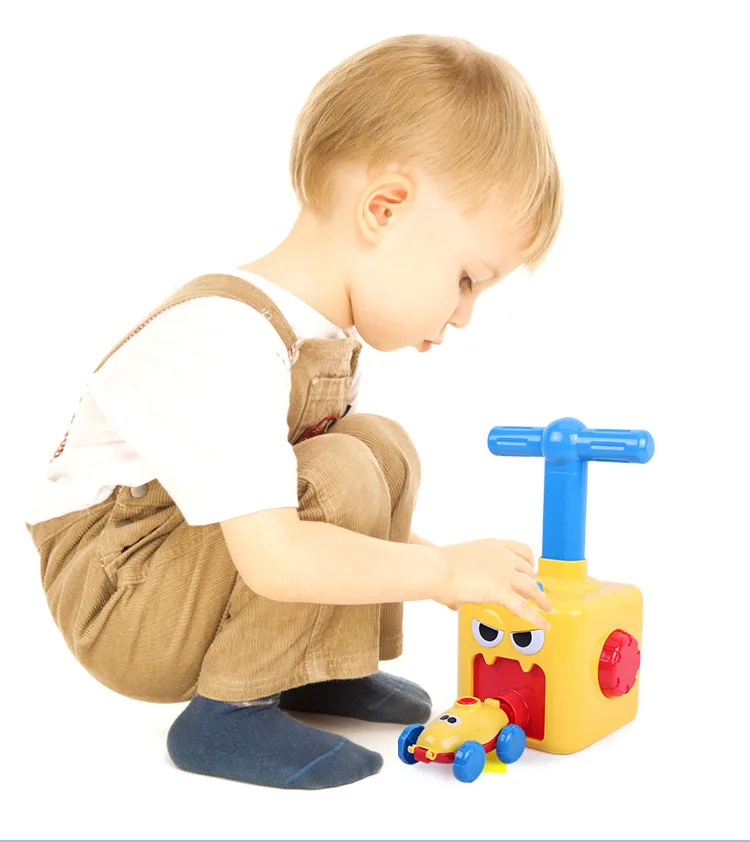 

NEW Power Balloon Launch Tower Toy Puzzle Fun Education Inertia Air Power Balloon Car Science Experimen Toy for Children Gift