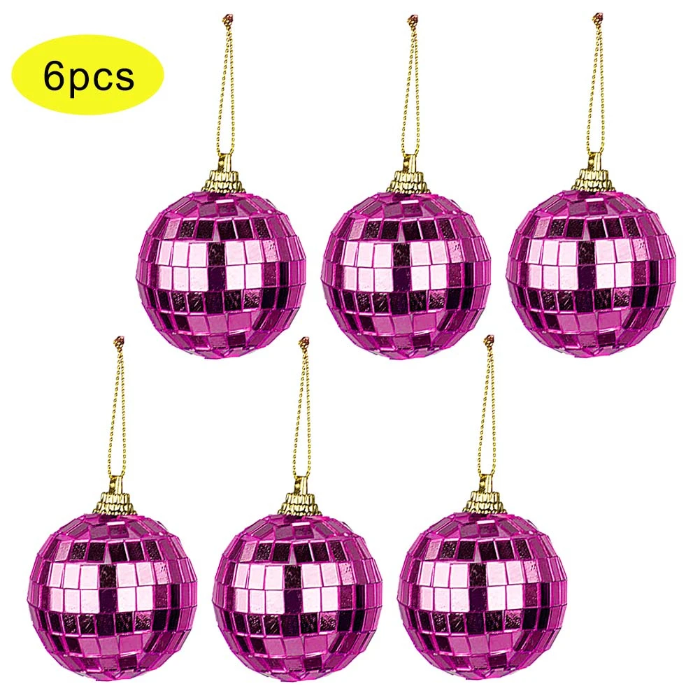 6 шт. 5 см зеркальный шар Диско украшение для вечеринки; Рождество дерево Свадьба День Рождения украшения