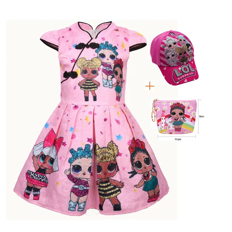 Новинка детское платье Чонсам с рисунком юбка Детская кукла надписью |