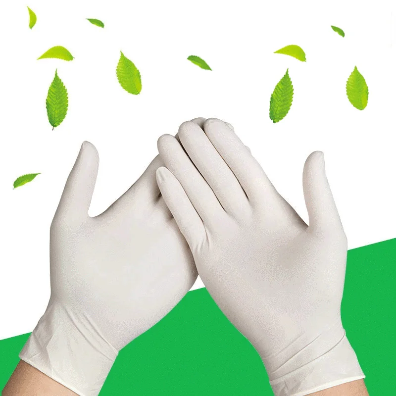 Rubber Gloves Disposable Stretch Latex Gloves Industrial Foo