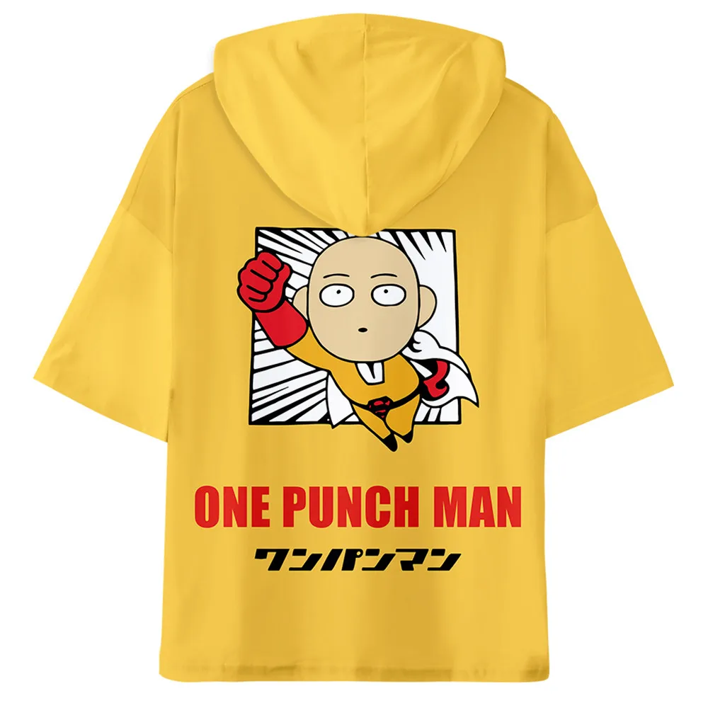 

One Punch Man Hoodie T Shirt Printed Unisex T Shirt Funny Cartoon Casual Loose Men T Shirt Cool O-Neck Women Tee Tops