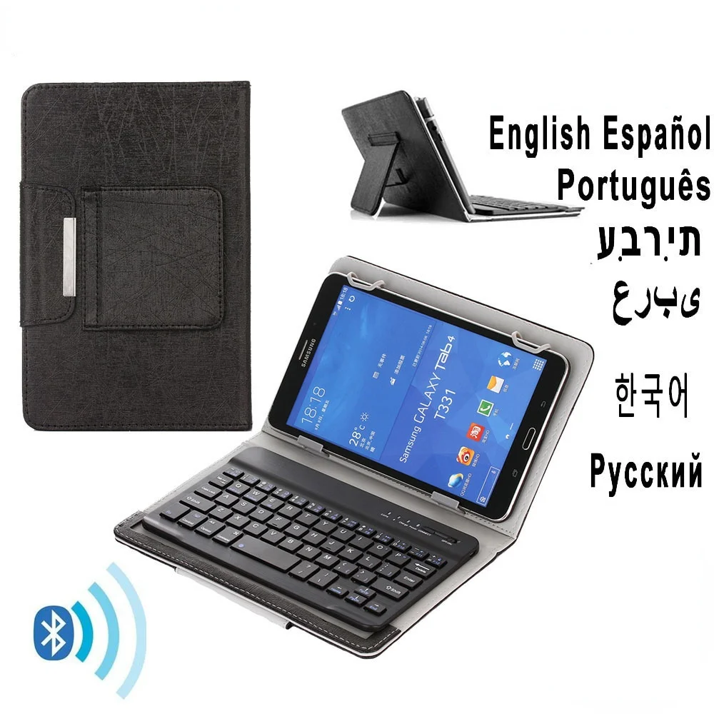 

Russian Spanish Bluetooth Keyboard Case Cover for Samsung Galaxy Tab A 10.1 2019 T510 T515 SM-T510 SM-T515 10.5 SM-T580 T590