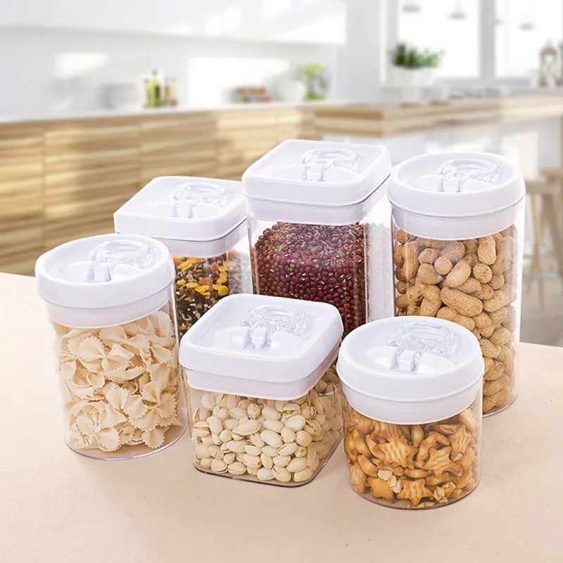 

2021 New Style Hot Sale Transparent Sealed Cans And Buckles Cans Home Kitchen Storage Tanks AXIR A Variety Of Hoom Scenarios