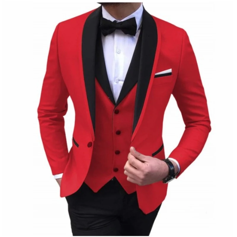 Модный новейший дизайн пальто брюки розовый мужской костюм Slim Fit смокинг жениха 3