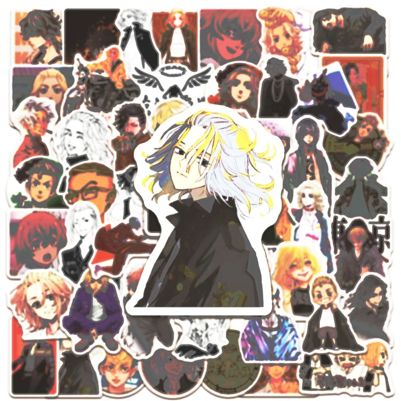

10/30/50Pcs/ Bag New Japanese Anime Tokyo Avengers Graffiti Stickers Waterproof Suitcase Notebook Decoration Stickers