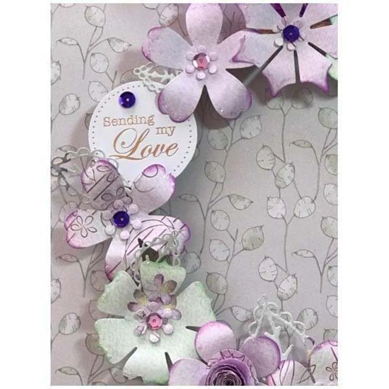 Набор вырубных штампов &quotсостав держащей букет на свадьбе 2 трафареты