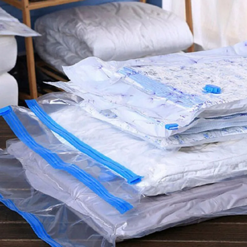 

New Clear PA + PE Vacuum Bags Clothes Storage Bag Compressed Travel Organizer 1x