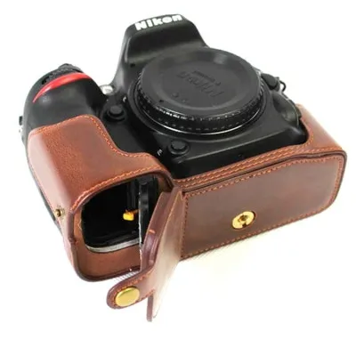 Leather Camera Case Body Bag box Cover For NIKON D3200 D750 D3400 D800 d810 D7200 D500 Open Battery Design Pro tective sleeve |